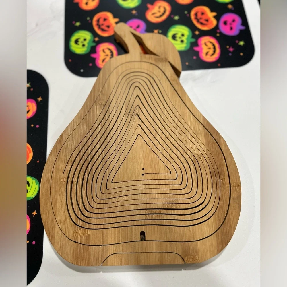 Wooden Pear-Shaped Basket